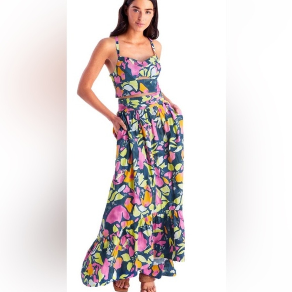 Allison New York Cut out front maxi dress cotton pockets size S